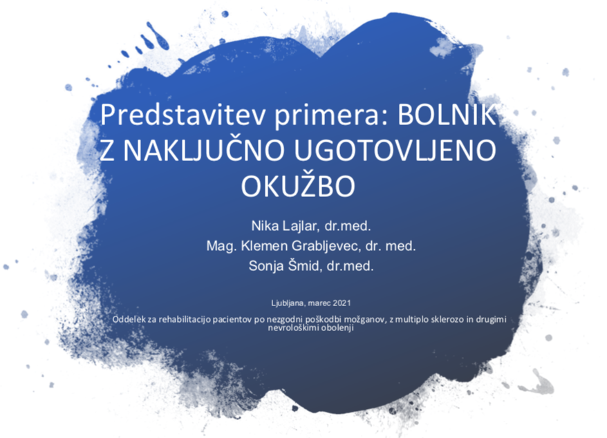 Klinični primer: Bolnik z naključno odkrito sistemsko okužbo